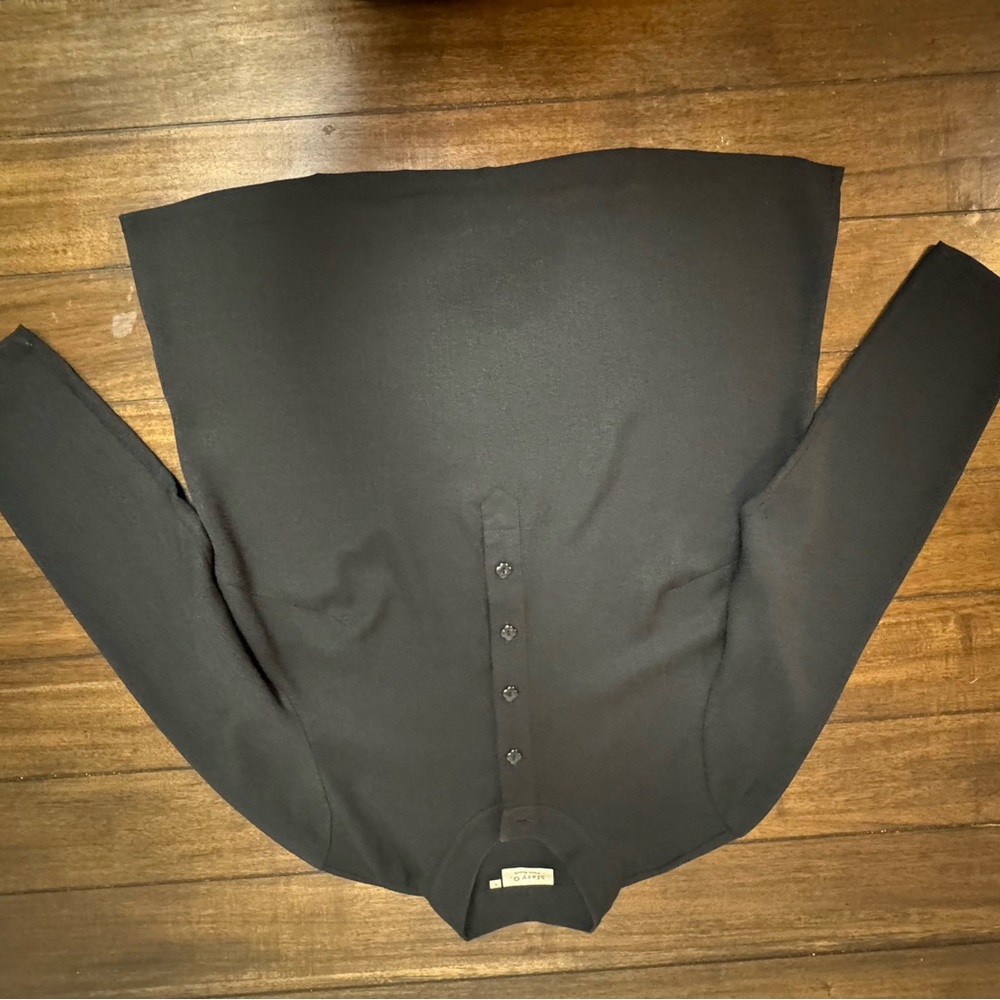 Mary G. Black Button-Up Shirt